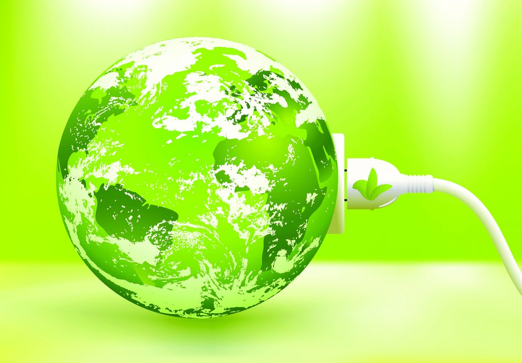 abstract green Earth energy concept