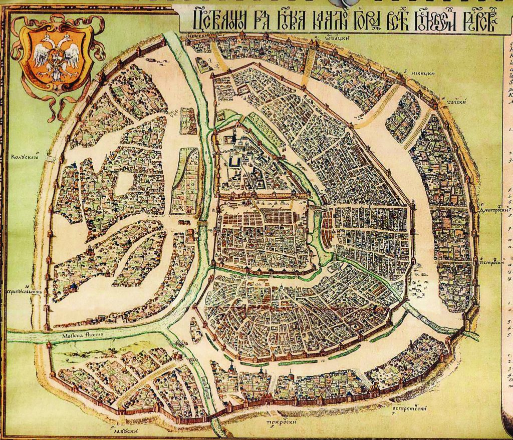 Петров чертеж - карта Москвы 1597 года