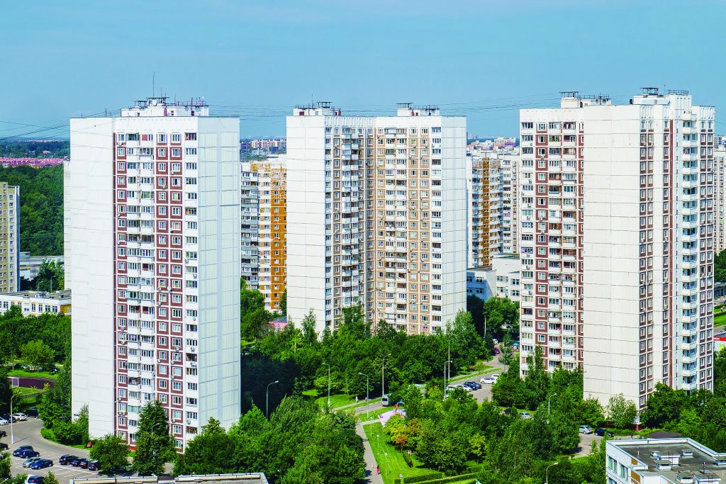 Москва, Митино, многоэтажные дома серии КОПЭ в Ангеловом переулке