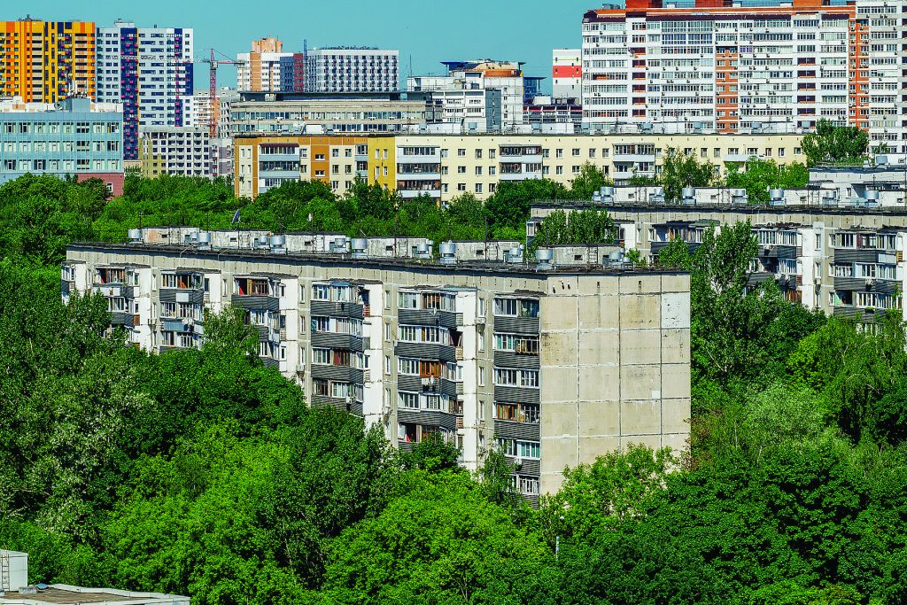 Москва, городская застройка в районе Кунцево, жилые дома серии 1-515/9М